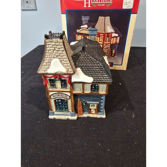 Lemax “Chet’s Carpentry & Wood Shop” 2000 Hearthside Village Porcelain Building - Picture 5 of 11